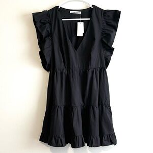 NWT Abercrombie Ruffle Tiered V-Neck Mini Dress